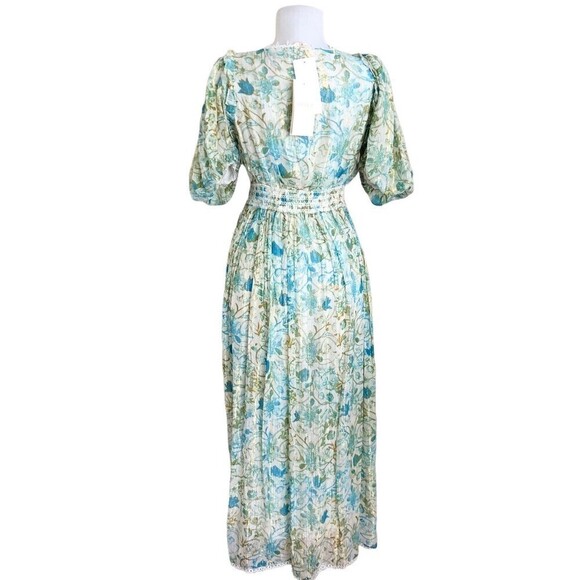 New Rococo Sand Elan midi Dress Teal size S - Picture 4 of 15